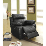 Marille Black Bonded Leather Reclining Chair