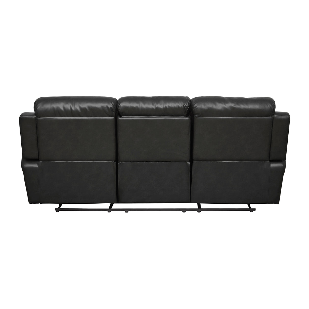 Marille Black Bonded Leather Reclining Sofa