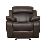 Marille Brown Bonded Leather Reclining Chair