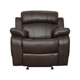 Marille Brown Bonded Leather Reclining Chair