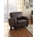 Rubin Dark Brown Faux Leather Chair