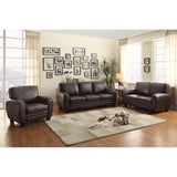 Rubin Dark Brown Faux Leather Chair