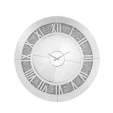 Noralie Mirrored & Faux Diamonds Wall Clock