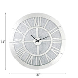Nowles Mirrored & Faux Diamonds Wall Clock