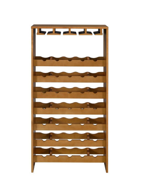 Hanzi Oak Finish Wine Cabinet