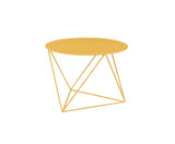 Epidia Yellow Finish Accent Table