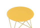 Epidia Yellow Finish Accent Table
