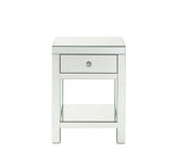 Nysa Mirrored & Faux Crystals Accent Table