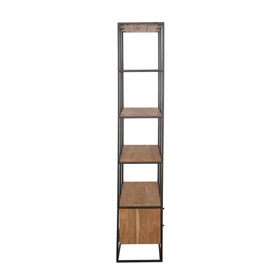 Belcroft 4-Drawer Etagere Natural Acacia And Black