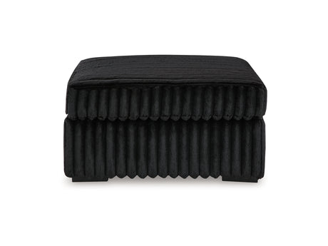 Midnight-Madness 3-Piece Sectional, Chaise And Oversized Accent Ottoman