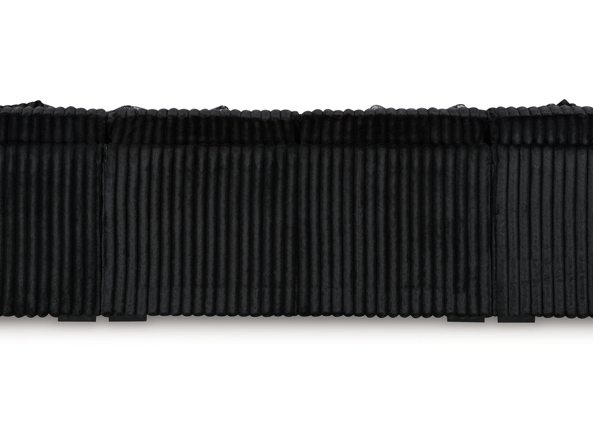 Midnight-Madness Onyx 3-Piece Double Facing Sectional With Chaise