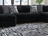 Midnight-Madness Onyx 3-Piece Double Facing Sectional With Chaise