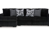 Midnight-Madness Onyx 2-Piece Left-Arm Facing Sectional Sofa With Chaise