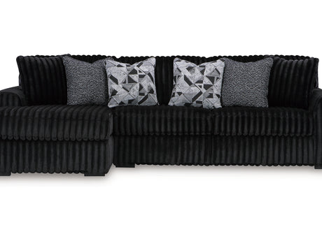 Midnight-Madness Onyx 2-Piece Left-Arm Facing Sectional Sofa With Chaise