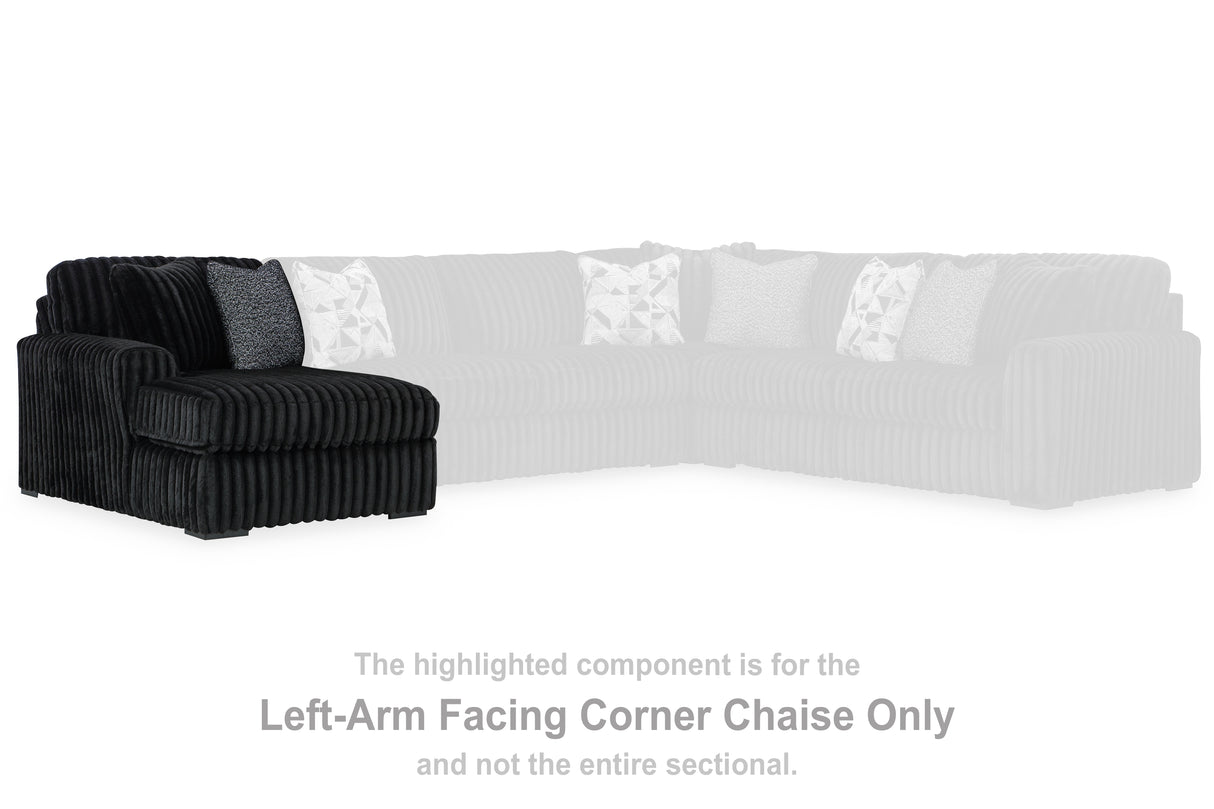 Midnight-Madness Left-Arm Facing Corner Chaise