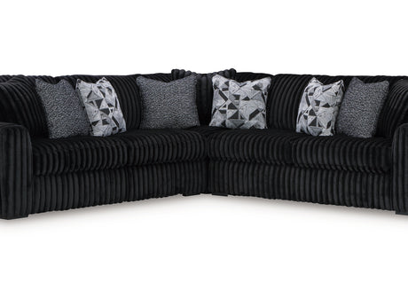 Midnight-Madness Onyx 3-Piece Sectional