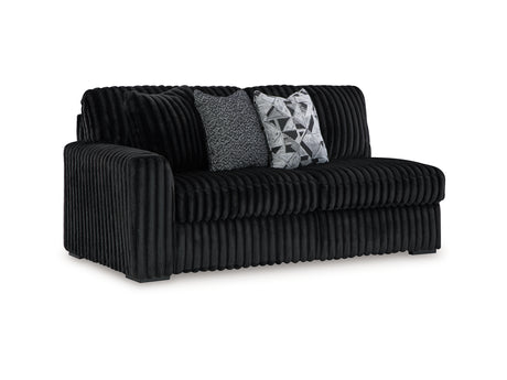 Midnight-Madness 3-Piece Sectional, Chaise And Oversized Accent Ottoman