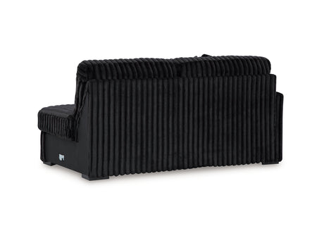 Midnight-Madness 3-Piece Sectional, Chaise And Oversized Accent Ottoman