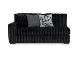 Midnight-Madness 3-Piece Sectional, Chaise And Oversized Accent Ottoman