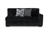 Midnight-Madness 3-Piece Sectional, Chaise And Oversized Accent Ottoman