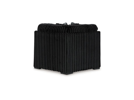 Midnight-Madness 3-Piece Sectional, Chaise And Oversized Accent Ottoman