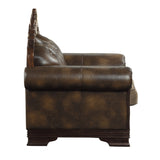 Croydon Exposed Wood Feet With Brown Love Seat