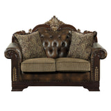 Croydon Exposed Wood Feet With Brown Love Seat