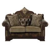 Croydon Exposed Wood Feet With Brown Love Seat