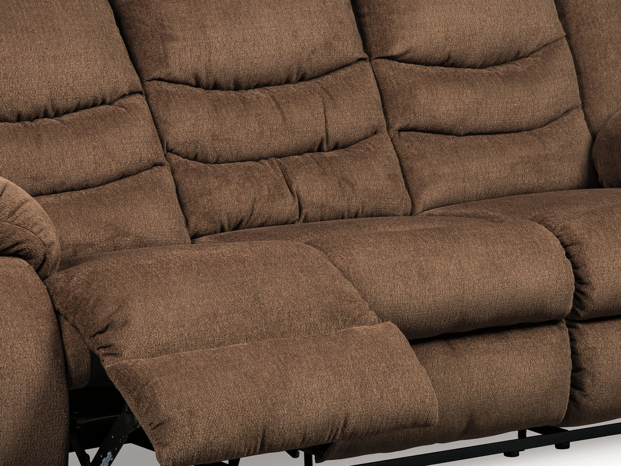 Tulen Chocolate Reclining Sofa, Loveseat And Recliner
