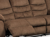 Tulen Chocolate Reclining Sofa, Loveseat And Recliner