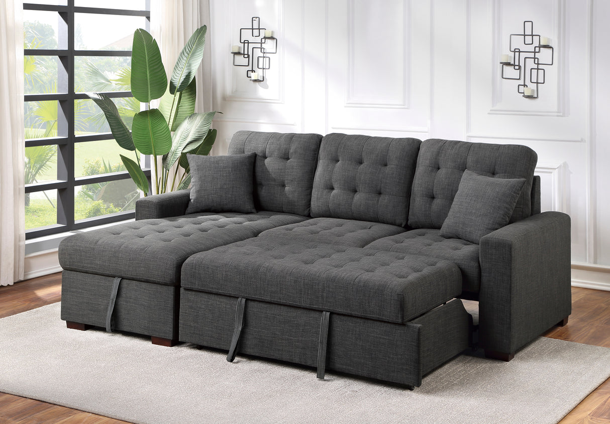 Mccafferty 2-Piece Sectional With Pull-Out Bed And Left Chaise Hidden Storage