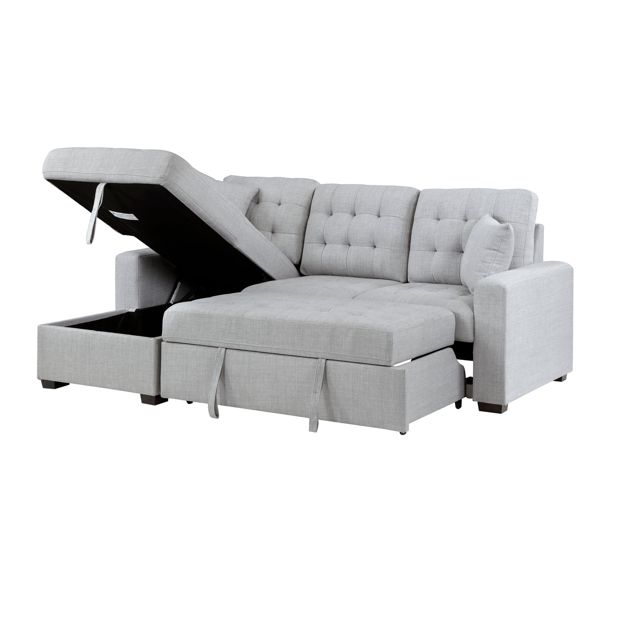 Mccafferty 2-Piece Sectional With Pull-Out Bed And Left Chaise Hidden Storage
