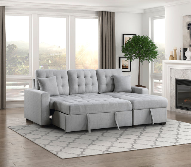 Mccafferty 2-Piece Sectional With Pull-Out Bed And Right Chaise Hidden Storage