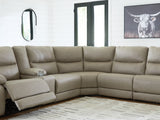 Narwhal Place 6-Piece Reclining Sectional with Storage Console
