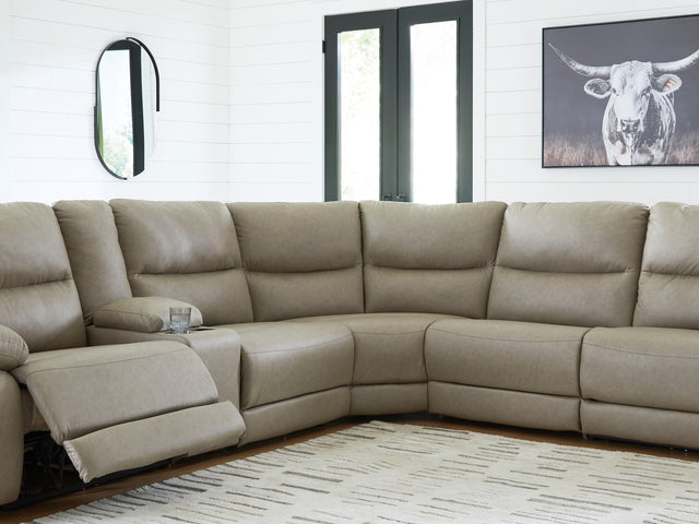 Narwhal Place 6-Piece Reclining Sectional with Storage Console