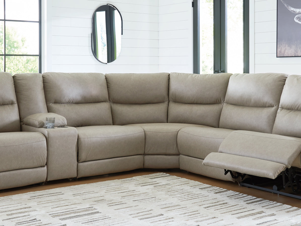 Narwhal Place 6-Piece Reclining Sectional with Storage Console