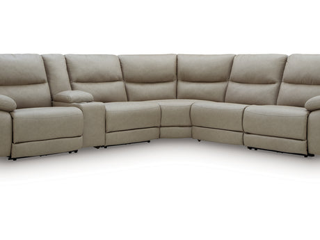 Narwhal Place 6-Piece Reclining Sectional with Storage Console