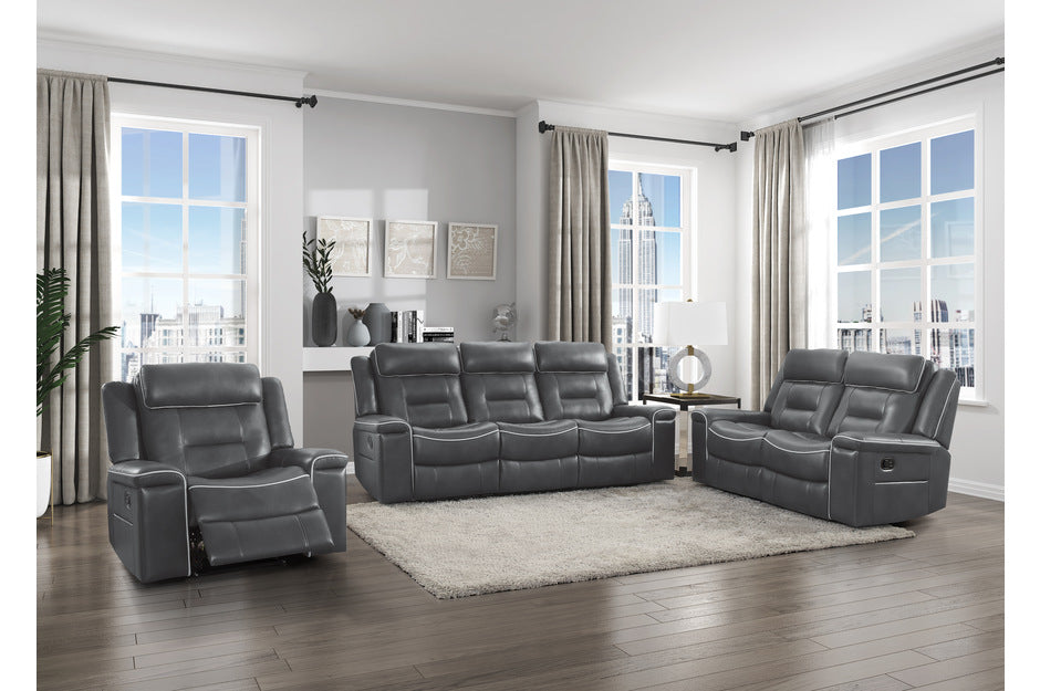 Darwan Dark Gray Living Room Set