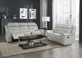 Darwan Gray Double Lay Flat Reclining Sofa