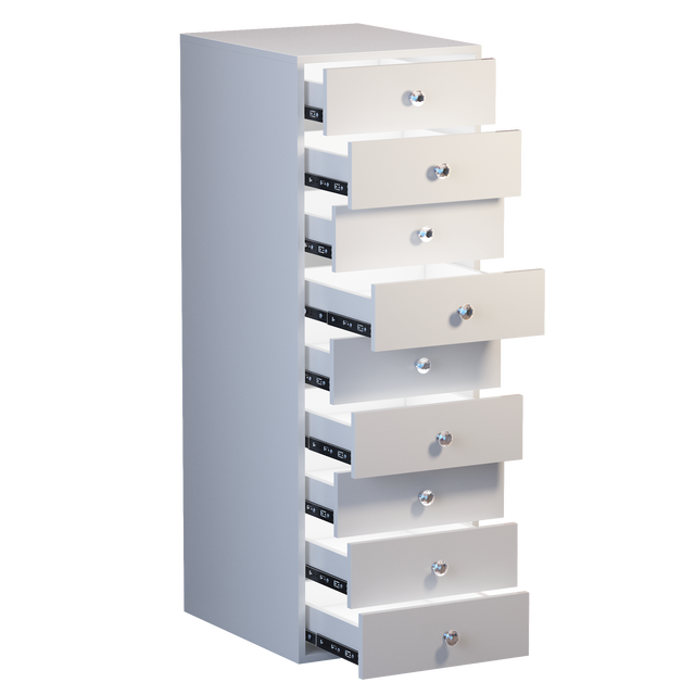 9-Drawer Makeup Vanity Storage Unit with Lights