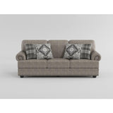 Franklin Exposed Feet With Espresso Faux Wood Sofa