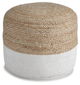 Sweed Natural/White Valley Pouf