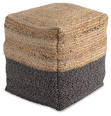 Sweed Natural/Black Valley Pouf