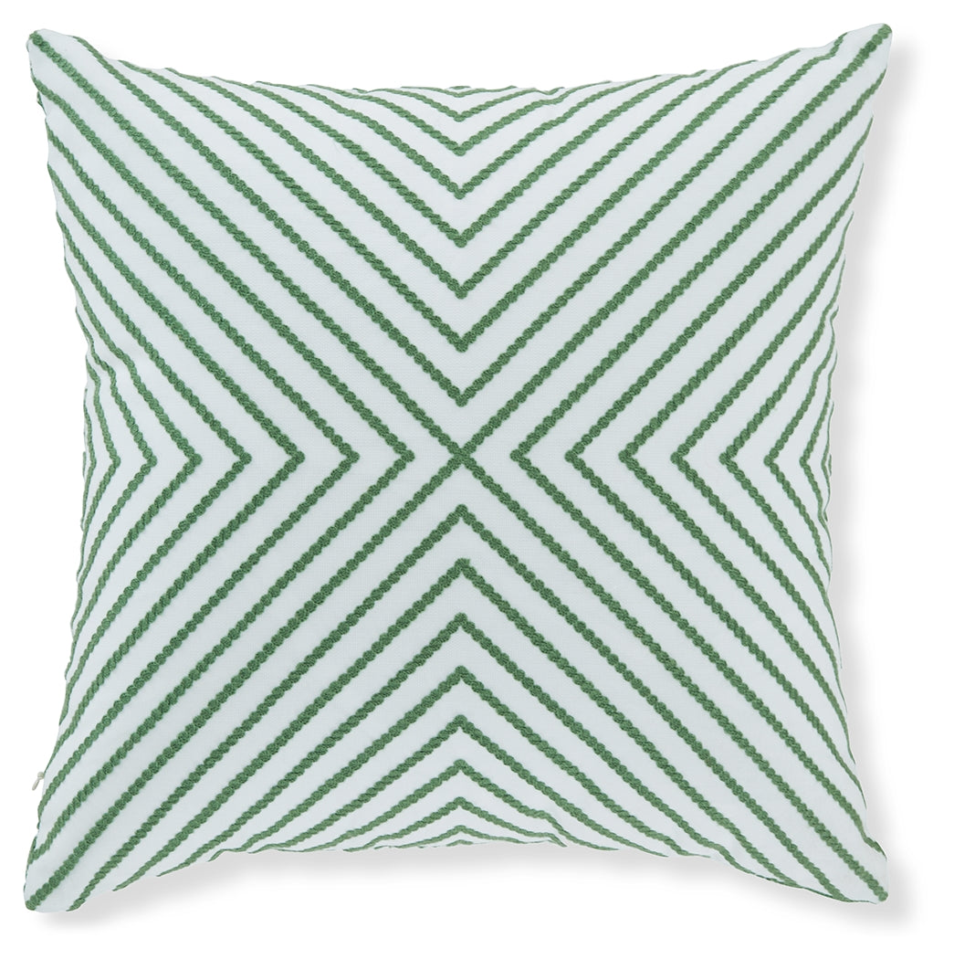 Bellvale Green/White Pillow (Set Of 4)