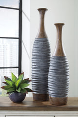 Blayze Antique Gray/Brown Vase (Set Of 2)