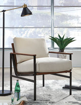 Tilden Ivory/Brown Accent Chair