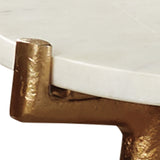 Chadton White/Gold Finish Accent Table