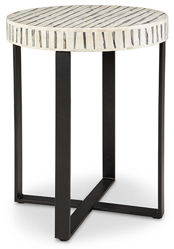 Crewridge Black/Cream Accent Table