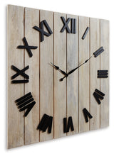 Bronson Whitewash/Black Wall Clock