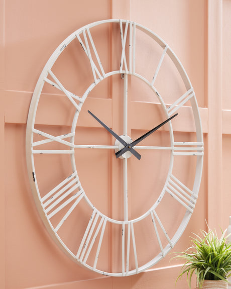 Paquita Antique White Wall Clock